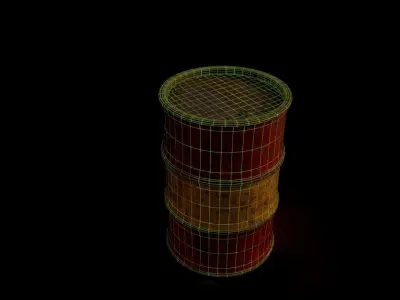 oil barrel Free 3D model shop