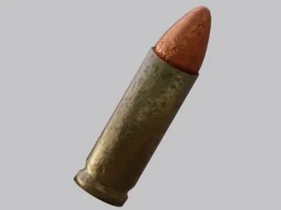 Realistic damaged Bullet 3D model