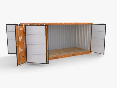 20ft Shipping Container Side Open High Cube 3D model