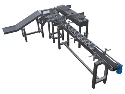 Automatic testing machine Plate chain conveyor line 3D model