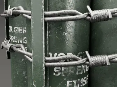 Anti-Tank Grenade - Maya Arnold Shader 3D model