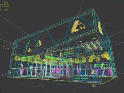 Exhibition - Size - 14X15-3DMAX2009-0034 3D model