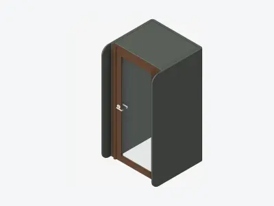 Booth - Simplicity - Phone Booth Low-poly 3D model