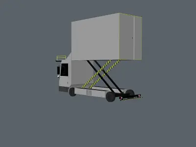 Airport Catering Truck Low-poly 3D model by bixballpark