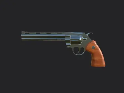 colt python Low-poly 3D model