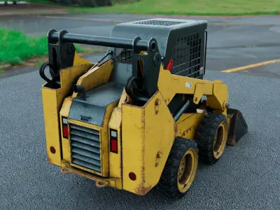 Skid Steer Wheeled Low-poly 3D model