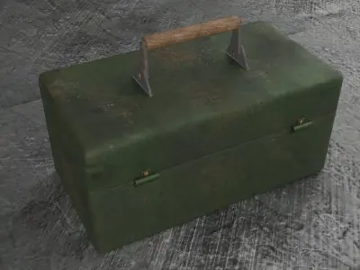 Metal Tool Box Low-poly 3D model purchase