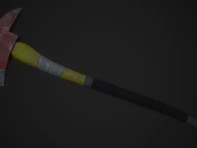 Fire Axe Low-poly 3D model get