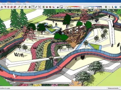 Sketchup Landscape Park H1 3D model