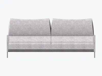 Furniture - Sofa - Contemporary - Snow - Large Low-poly 3D model