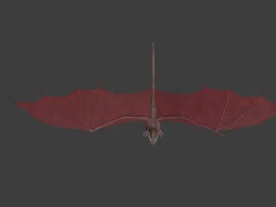 free low poly fire dragon Free low-poly 3D model