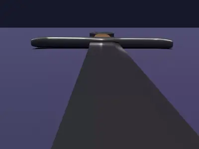 Stylized Fantasy Falchion - Medieval Sword Low-poly 3D model