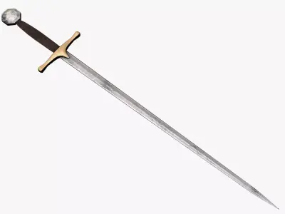 Medieval weapons Low-poly 3D model 14