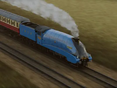 Mallard steam train 3D model