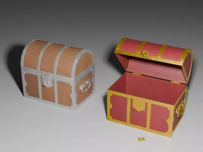 antique chest 3D print model