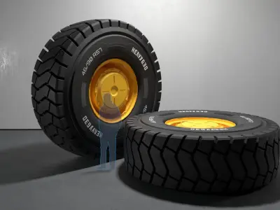 4690R57 High poly tire 3D model 3D model