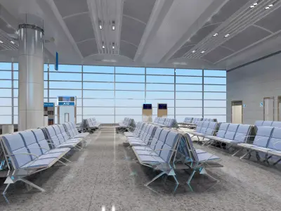 Airport building Free 3D model