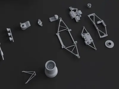 Kitbash Kit - 100 Original Star Wars Parts 3D model