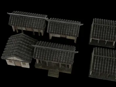 china ancient house plus 6 Free low-poly 3D model