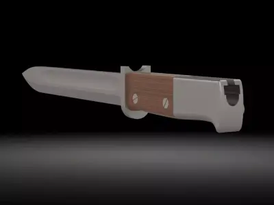 M1884 98 III Bayonet - Detailed 3D Model 3D model