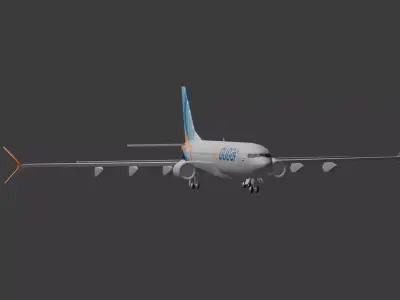 Air plane Low-poly 3D model
