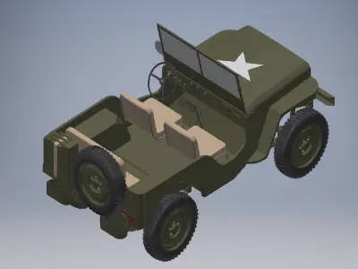 Jeep military truck 3D model