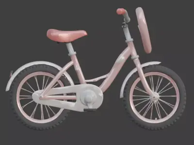 Stylized 3D Valentine  Bicycle Model Low-poly 3D model purchase