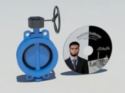 Lugged Gearbox Operated Butterfly Valve Free 3D model