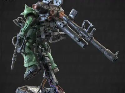 Zak-Who II Thunderclap Poseable Set 140mm 3D print model