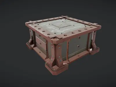 industrial metal container box 3D model