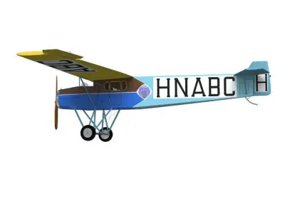 Fokker F II 3D model