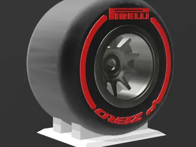 Formula 1 tyre early years till 2021 3D print model purchase