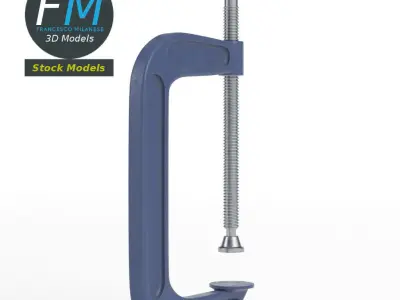 Clamp with screw 3D model