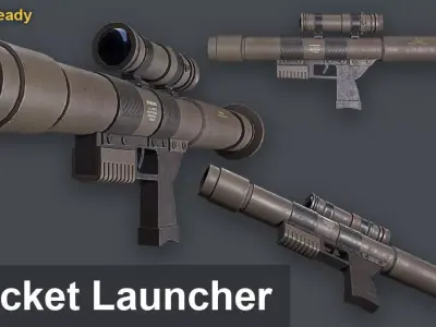 Rocket Launcher Game Ready 2   Low-poly 3D model