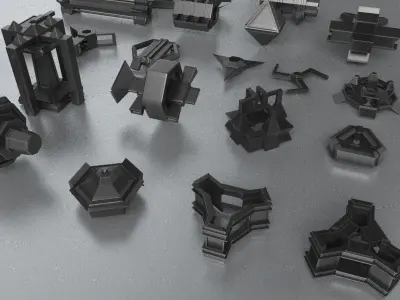 Kitbash-5 metal structure 3D model