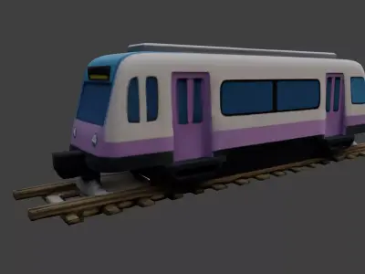  Subway Train 3D Model 3D model