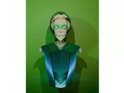 Green Arrow Low-poly 3D model