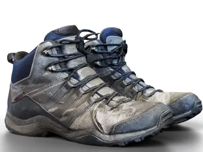 Damaged Boots Low-poly 3D model