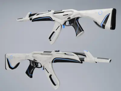 Custom Valorant Vandal Redesign  Futuristic Elegance Low-poly 3D model