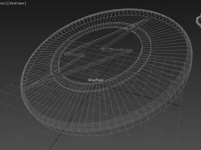 flash logo Low-poly 3D model