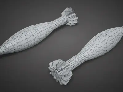 Defense Line Vol2 - Mortar Madness Low-poly 3D model