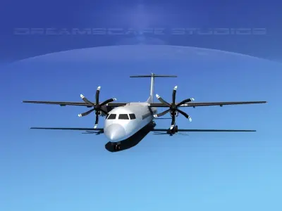 Dehaviland DHC-8 400 Unmarked 3 3D model