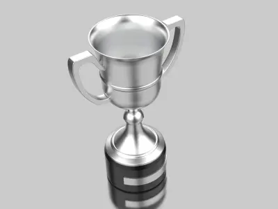 Trophy 3d model silver cup Low-poly 3D model