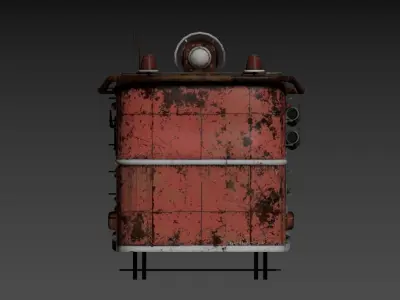 3D model of a vehicle or machinery part Low-poly 3D model