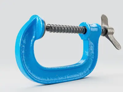 Vintage G-clamp 3D model
