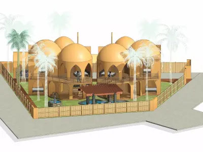 Arabic Siwa Osis style chalet design  3D model
