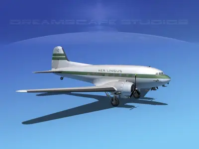 Douglas DC-3 Aer Lingus 3D model