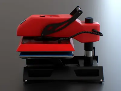 ST 4050H  Sublimation T Shirt Heat Press Machine - Flat Bed Iron Low-poly 3D model