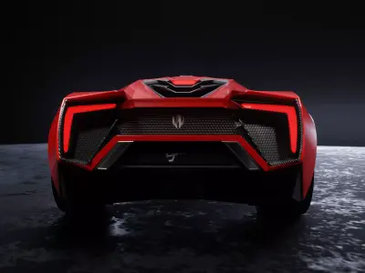 Lykan HyperSport Game Ready Rigged Car 3D Model No Interior Low-poly 3D model