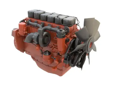 Diesel Engine 3D model by CG-Koala